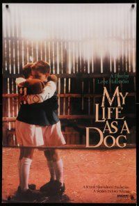 9w517 MY LIFE AS A DOG 1sh '87 Lasse Hallstrom's Mitt liv som hund, cute image of kids!