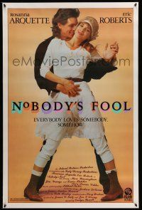 9w536 NOBODY'S FOOL 1sh '86 Rosanna Arquette dancing with Eric Roberts!