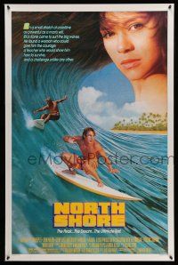 9w537 NORTH SHORE 1sh '87 great Hawaiian surfing image + close up of sexy Nia Peeples!