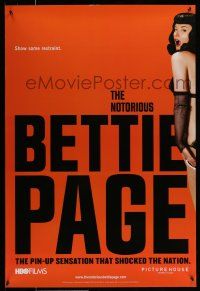 9w538 NOTORIOUS BETTIE PAGE teaser DS 1sh '05 incredibly sexy Gretchen Mol in title role!