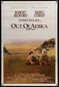 9w547 OUT OF AFRICA 1sh '85 Robert Redford & Meryl Streep, directed by Sydney Pollack!