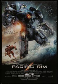 9w548 PACIFIC RIM July advance DS 1sh '13 Guillermo del Toro directed sci-fi, CGI image, Hunnam!