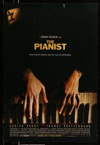 9w562 PIANIST 1sh '02 directed by Roman Polanski, Adrien Brody!
