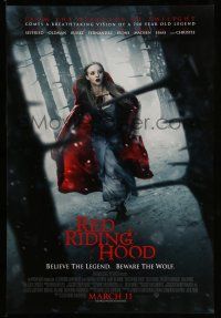 9w600 RED RIDING HOOD advance DS 1sh '11 Amanda Seyfried, believe the legend, beware the wolf!