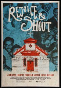9w603 REJOICE & SHOUT DS 1sh '10 Smokey Robinson, Andrae Crouch, cool image of country church!