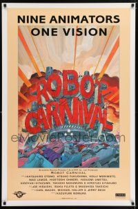 9w626 ROBOT CARNIVAL 1sh '90 Roboto Kanibauru, nine different shorts, anime, cool tan art design!