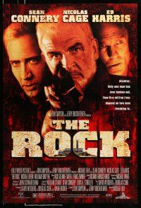 9w628 ROCK DS 1sh '96 Sean Connery, Nicolas Cage, Ed Harris, Alcatraz, Michael Bay!