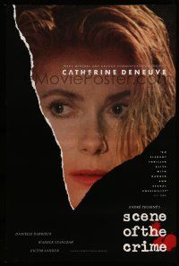 9w643 SCENE OF THE CRIME 1sh '86 Andre Techine, great close up of Catherine Deneuve!