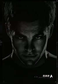 9w701 STAR TREK teaser DS 1sh '09 close-up of Chris Pine as Captain Kirk!