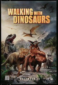 9w814 WALKING WITH DINOSAURS style B teaser DS 1sh '13 cool prehistoric 3-D CGI animated adventure!