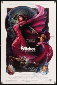 9w825 WITCHES 1sh '90 Nicolas Roeg, Jim Henson, Anjelica Huston, Winters fantasy art!
