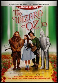 9w828 WIZARD OF OZ advance DS 1sh R13 Victor Fleming, Judy Garland all-time classic, rated PG!
