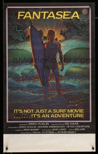 9x165 FANTASEA Aust special poster '79 cool Sharp artwork of surfer & ocean!
