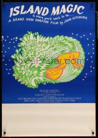 9x184 ISLAND MAGIC Aust special poster '72 L. John Hitchcock surfing documentary, different art!