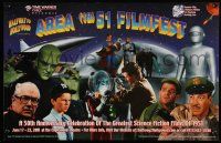 9x683 AREA 1951 FILMFEST 13x22 film festival poster '01 classic sci-fi/horror, Forrest J Ackerman!