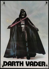 9x737 DARTH VADER commercial poster '77 image of Sith Lord w/ lightsaber activated by Bob Seidemann!