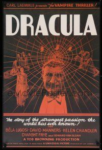 9x740 DRACULA S2 recreation 24x36 commercial poster 2002 Tod Browning, Bela Lugosi, horror!