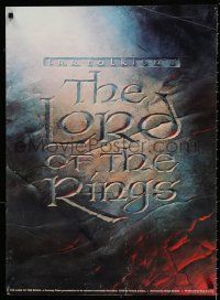9x767 LORD OF THE RINGS 22x31 commercial poster '78 JRR Tolkien, cool art of title carved in stone