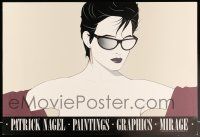 9x713 PATRICK NAGEL foil 23x34 commercial poster '83 wonderful sexy art from the Playboy artist!