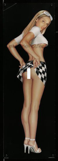 9x715 RACE CAR GIRL 12x36 commercial poster '90s incredibly sexy art of the gorgeous woman!