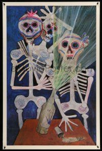 9x716 RUFINO TAMAYO 27x41 commercial poster '90s great Day of the Dead skeleton artwork!