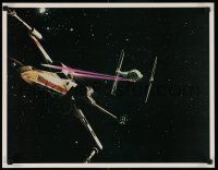 9x800 STAR WARS 18x23 commercial poster '77 X-wing fighter fired at by TIE fighter!