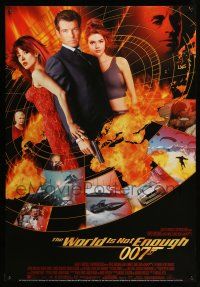 9x819 WORLD IS NOT ENOUGH 27x39 Dutch commercial poster '99 Brosnan as Bond, Richards, Marceau!
