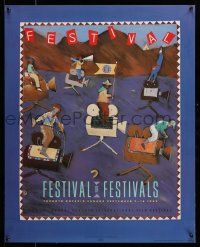 9x301 FESTIVAL OF FESTIVALS 1989 24x30 Canadian film festival poster '89 Wendy Wortsman artwork!
