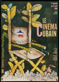 9x312 LE CINEMA CUBAIN 20x28 French film festival poster '90 Eduardo Munoz Bachs artwork!