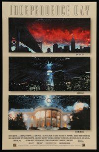 9x394 INDEPENDENCE DAY 12x18 video poster '96 alien ship blowing up White House and more!