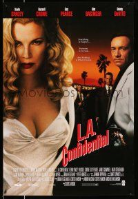9x401 L.A. CONFIDENTIAL video poster '98 Pearce, Crowe, Spacey, DeVito, Kim Basinger, top cast!