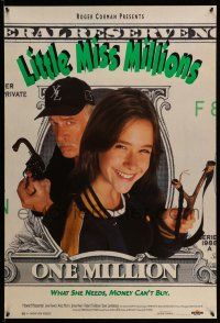 9x405 LITTLE MISS MILLIONS 27x40 video poster '93 Corman, Howard Hesseman, Jennifer Love Hewitt!