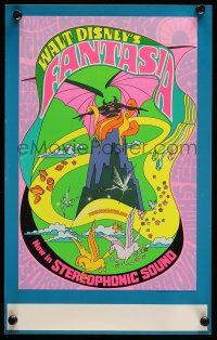 9x277 FANTASIA mini poster R70 Disney classic musical, great psychedelic fantasy artwork!