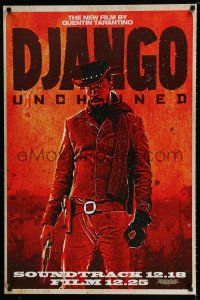 9x080 DJANGO UNCHAINED 24x36 music poster '12 cool image of Jamie Foxx in title role!