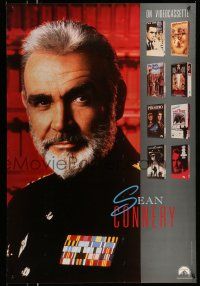 9x427 SEAN CONNERY COLLECTION 27x40 video poster '90 cool huge close-up of actor!