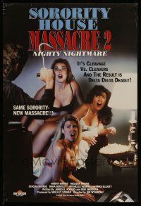 9x433 SORORITY HOUSE MASSACRE 2 27x40 video poster '90 Roger Corman, wacky sexy horror image!