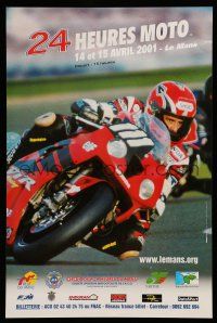 9x585 24 HOURS OF LE MANS MOTO 16x24 French special '01 cool motorcycle racing image!