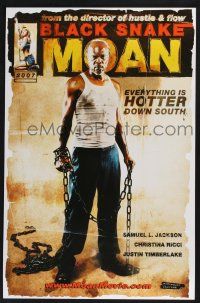 9x144 BLACK SNAKE MOAN 2-sided 13x20 special '07 Samuel L. Jackson & sexy Christina Ricci in chains