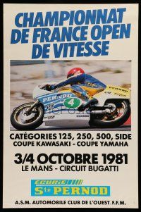 9x602 CHAMPIONNAT DE FRANCE OPEN DE VITESSE 16x23 French special '81 cool motorcycle racing image!