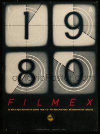 9x305 FILMEX '80 25x34 film festival poster '80 cool design by Doug May & Cliff Boule!