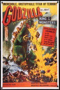 9x839 GODZILLA REPRODUCTION 27x40 special '00s Gojira, the unstoppable titan of terror!