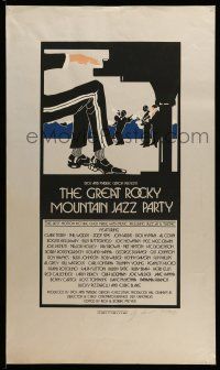 9x175 GREAT ROCKY MOUNTAIN JAZZ PARTY signed 24x40 special '77 by artists G. Carr AND R. Berg!
