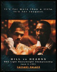 9x616 HILL VS HEARNS 22x28 special '91 cool close ups of the boxers!