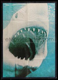 9x185 JAWS 23x33 German special #11 '75 Steven Spielberg, image of real, gigantic shark!