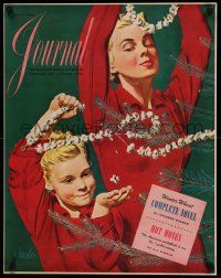9x625 LADIES' HOME JOURNAL DECEMBER, 1943 22x28 special '43 wonderful Christmas Al Parker art!