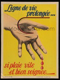 9x628 LIGNE DE VIE PROLONGEE 12x16 French special '58 SNCF, safety, incredible art of wounded hand
