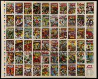 9x633 MARVEL SUPERHEROES FIRST ISSUE COVERS 2-sided uncut 22x27 trading card sheet '84 complete set!