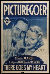 9x652 PICTUREGOER 20x30 English special '39 wonderful close of up Fredric March and Virginia Bruce