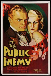 9x850 PUBLIC ENEMY REPRODUCTION 27x41 special '10s James Cagney & sexy Jean Harlow!