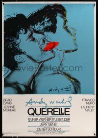 9x219 QUERELLE 28x39 German commercial '80s Rainer Fassbinder & Jean Genet, blue Andy Warhol art!